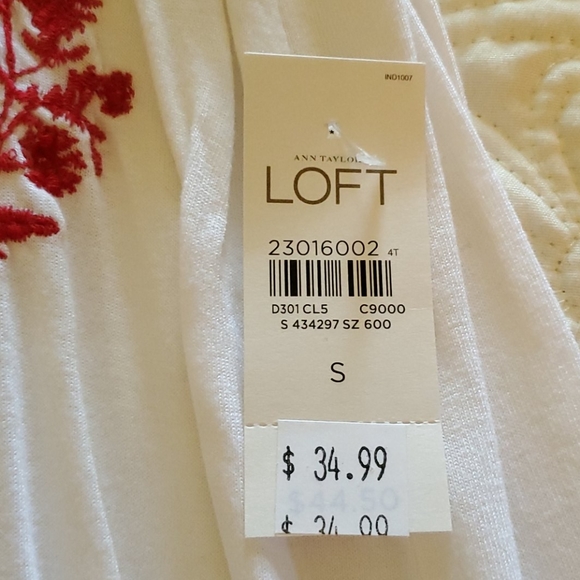 Loft Patterned Sleeveless Top Sm - Picture 2 of 3